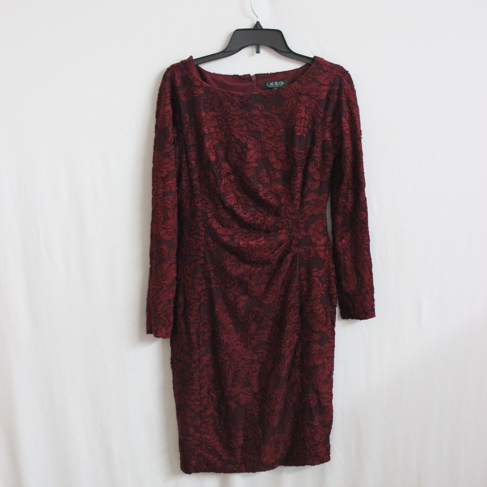 Ralph Lauren Burgundy Dress